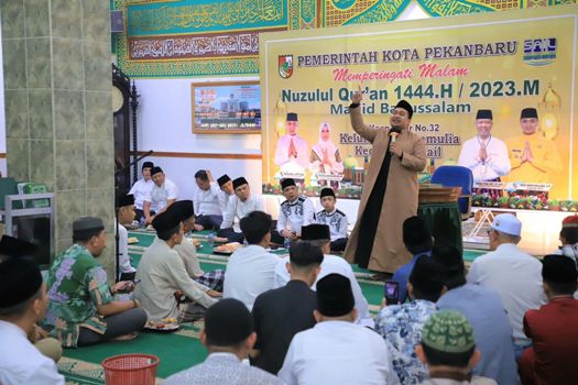 Safari Ramadhan di Masjid Babussalam Sail, Pj Wako Paparkan 4 Program Strategisnya